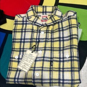 Stussy Yellow Plaid Men's Shirt